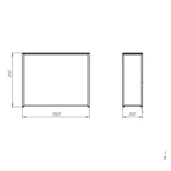 Консоль со стеклянной столешницей черная