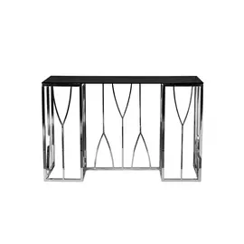 Консоль со стеклянной столешницей черного цвета