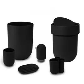 Контейнер мусорный Touch с крышкой черный