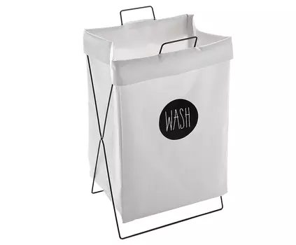 Корзина для белья Minimal белого цвета