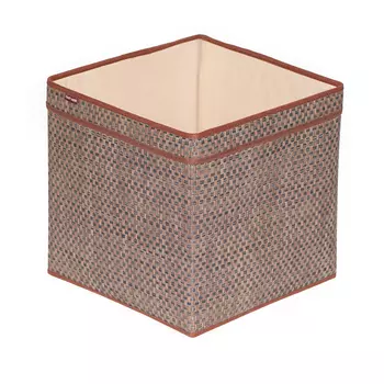 Корзина для хранения с ручками бежевого-коричневого цвета