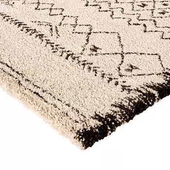 Ковер Afaw в берберском стиле бело-черного цвета 240x330