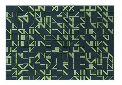 Ковер Alphabet темно-зеленого цвета 200х300
