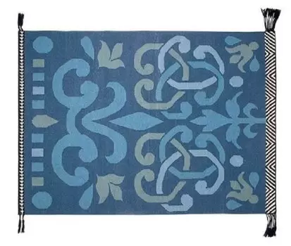 Ковер Arabesco синего цвета 150x200