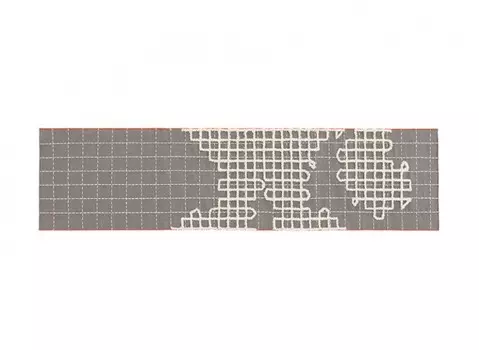 Ковер Bandas Individual серого цвета 60x240