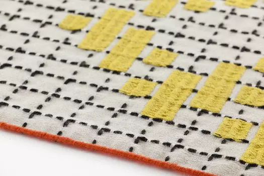 Ковер Bandas Individual желтого цвета 60x240