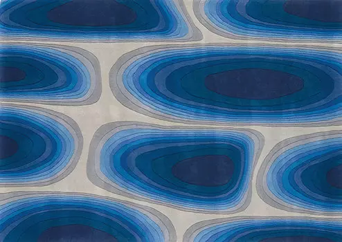 Ковер Cell бежево-голубого цвета 170x240