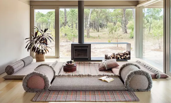 Ковер Diagonal Almond-Blue 90х200