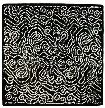 Ковер Etnia с белым принтом 240х240