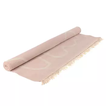 Ковер Poetry And Steps из шерсти и хлопка цвета пыльной розы 160х230