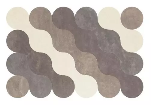Ковер Vagues de la Mer серо-коричневого цвета 200x300