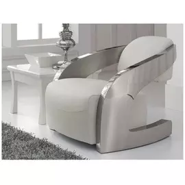 Кожаное кресло Amanda белого цвета