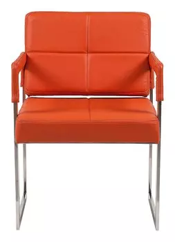 Кресло "Aster Chair" оранжевая кожа