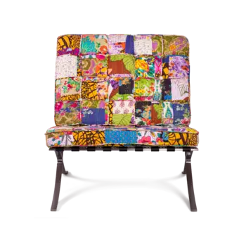Кресло Barcelona Patchwork на металлокаркасе