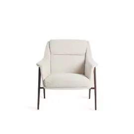 Кресло из стали и ткани белого цвета