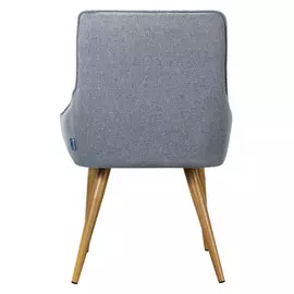 Кресло Jean грей натур с обивкой из серой рогожки