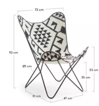 Кресло Julia Grup Flynn черно-белое