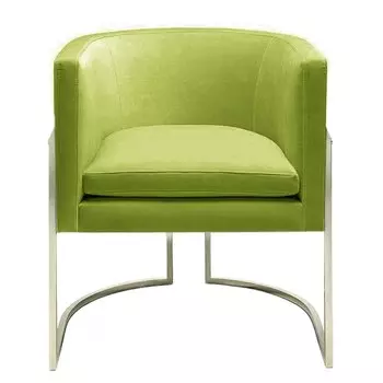 Кресло Julius Chair с обивкой из велюра цвета лайм