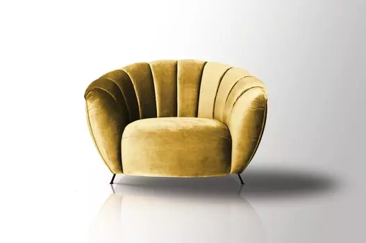 Кресло Leaf с бархатной обивкой