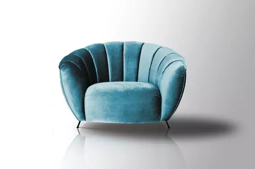 Кресло Leaf с бархатной обивкой