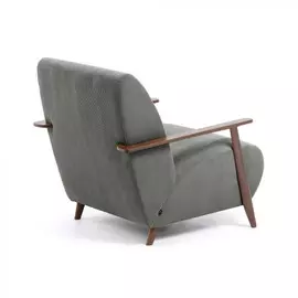 Кресло Marthan с обивкой из серого вельвета