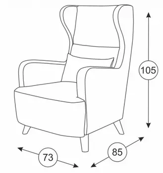 Кресло меланж в обивке бежевого цвета