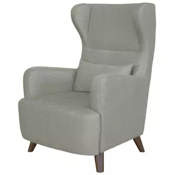 Кресло меланж в обивке серо-песочного цвета