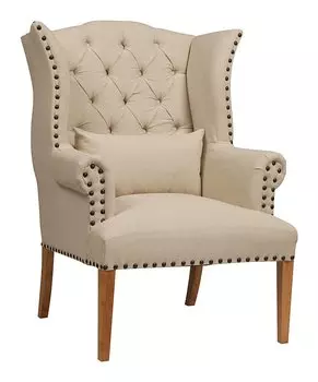 Кресло Quinn Tufted Armchair белый лен