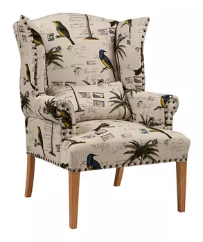 Кресло Quinn Tufted Armchair рисунок лен