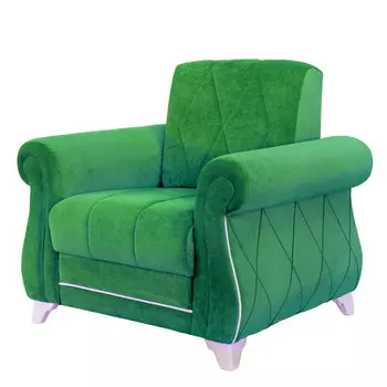 Кресло роуз в обивке из велюра зеленого цвета