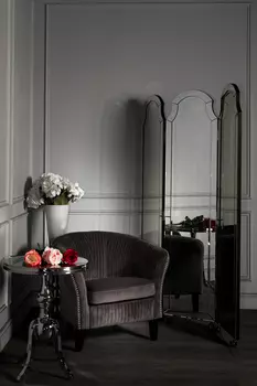 Кресло серый велюр