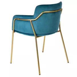 Кресло Strike Aquamarine с обивкой из синего вельвета
