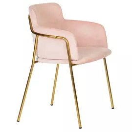 Кресло Strike Light Pink с обивкой из розового вельвета