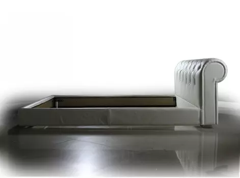 Кровать Adelle 180х200 белая экокожа большая из мдф