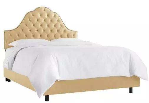 Кровать Alina Tufted Wheat 180х200 бежевого цвета