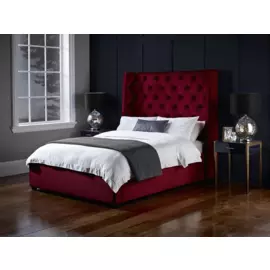 Кровать Arthur синего цвета 200х200 с подъёмным механизмом