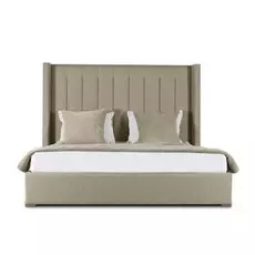 Кровать Berkley Wingedi Vertical серого цвета 200х200