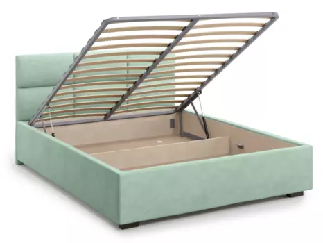 Кровать Bolsena 140х200 бирюзового цвета с подъемным механизмом