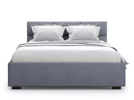 Кровать Bolsena 160х200 серого цвета с подъемным механизмом