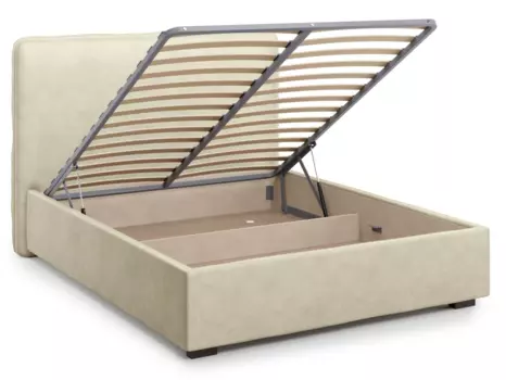 Кровать Brachano 140х200 бежевого цвета с подъемным механизмом
