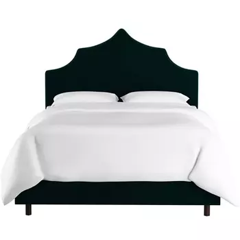 Кровать Camille Light Peacock Velvet зеленого цвета 160х200