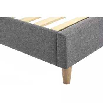 Кровать двуспальная Molly 160х200 серого цвета