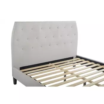 Кровать двуспальная Pamela 160х200 светло-серого цвета