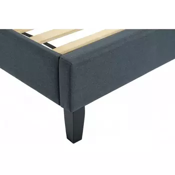 Кровать двуспальная Pamela 160х200 темно-голубого цвета