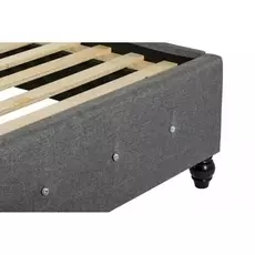 Кровать двуспальная Rebecca 160х200 темно-серого цвета