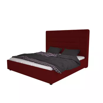 Кровать Elizabeth велюр красный 200х200