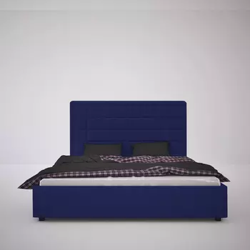 Кровать Elizabeth велюр синий 140х200