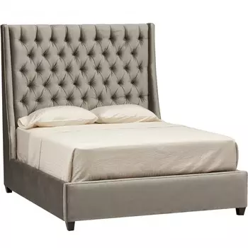 Кровать Emerald Tower серого цвета 160х200