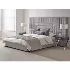 Кровать Emilio серого цвета 140х200