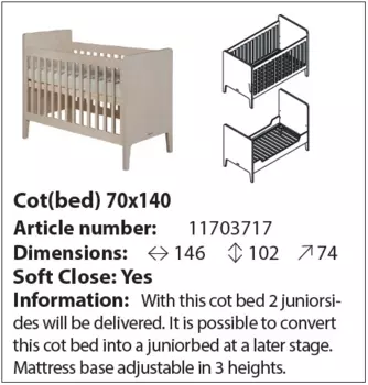 Кровать Fay из дерева 70х140